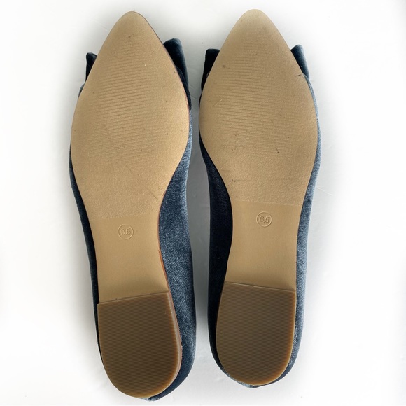 Loft Blue Velvet Bow Flats - Picture 8 of 8